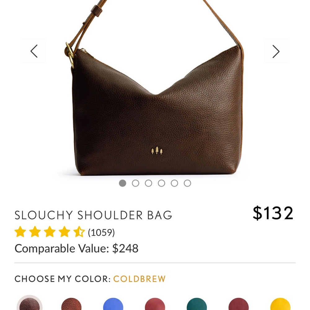 Brown Slouchy Shoulder Bag